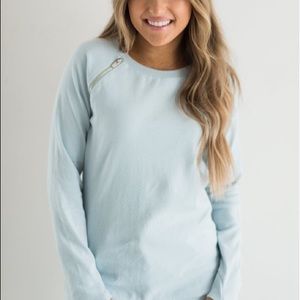 Ampersand Avenue side zip pullover NWOT